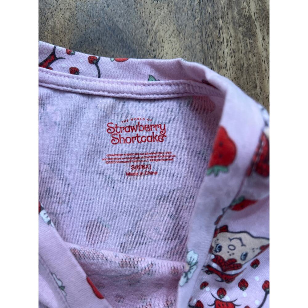 Strawberry Shortcake Dress Cotton Blend Crew Neck Multicolor Size Small - Picture 4 of 6